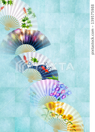 Japanese fans and the background of summer traditions 139575988