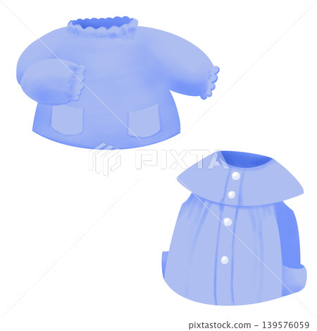 幼兒園罩衫插圖（夏季和冬季校服） 139576059
