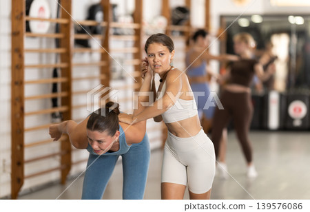 Young women in self-defense training 139576086
