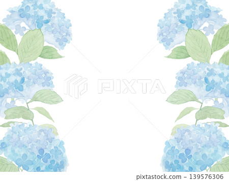 水彩畫的繡球花框架 水彩畫的繡球花框架 139576306