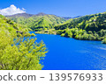 Fresh green and blue lake 139576933