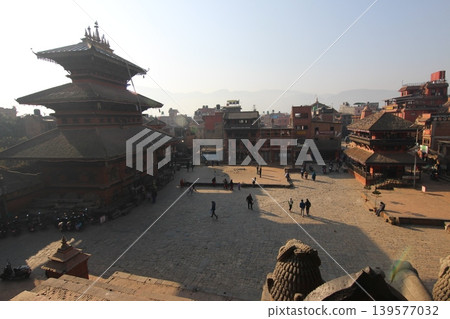 Nyatapola Temple in Taumadi Square, Bhaktapur, a World Heritage Site on the outskirts of Kathmandu, the capital city of Nepal in South Asia Nyatapola Temple in Taumadi Square, Bhaktapur, a World Heritage Site on the outskirts of Kathmandu, the capital city of Nepal in South Asia 139577032