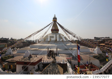 World Cultural Heritage Kathmandu Valley Boudhanath with the largest stupa of Tibetan Buddhism in Nepal World Cultural Heritage Kathmandu Valley Boudhanath with the largest stupa of Tibetan Buddhism in Nepal 139577077