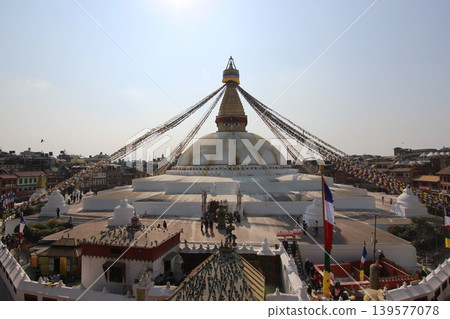 世界文化遺產加德滿都谷地博達哈大佛是尼泊爾最大的藏傳佛教佛塔 世界文化遺產加德滿都谷地博達哈大佛是尼泊爾最大的藏傳佛教佛塔 139577078