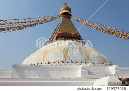 世界文化遺產加德滿都谷地博達哈大佛是尼泊爾最大的藏傳佛教佛塔 139577086
