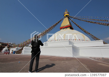 世界文化遺產加德滿都谷地博達哈大佛是尼泊爾最大的藏傳佛教佛塔 世界文化遺產加德滿都谷地博達哈大佛是尼泊爾最大的藏傳佛教佛塔 139577087