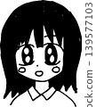 Cute girl monochrome illustration 733studio arumi lil9ap 139577103