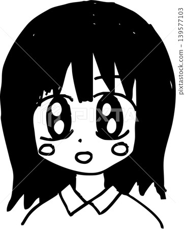 Cute girl monochrome illustration 733studio arumi lil9ap Cute girl monochrome illustration 733studio arumi lil9ap 139577103
