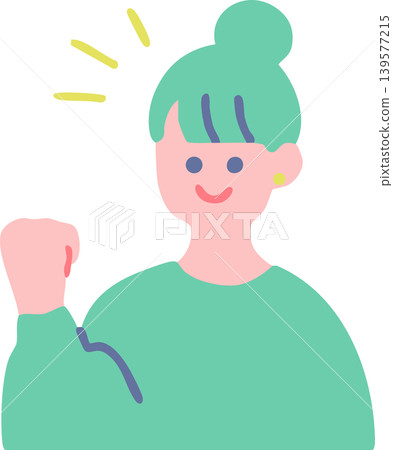 A woman who poses a gut A woman who poses a gut 139577215