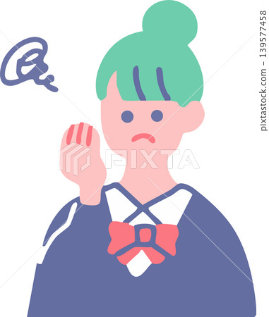 Female student in distress 139577458