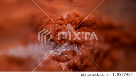 Paint twirl. Blur color water. Defocused orange purple sparkling texture glitter fog liquid spreading on abstract creative art background. Paint twirl. Blur color water. Defocused orange purple sparkling texture glitter fog liquid spreading on abstract creative art background. 139577494