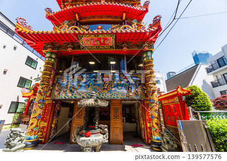 東京都市景觀：充滿異國風情的台灣寺廟－東京魔祖寺。 139577576