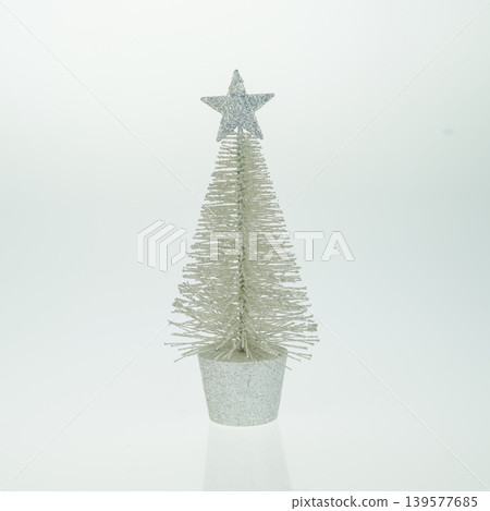 christmas tree and decorations on white background christmas tree and decorations on white background 139577685