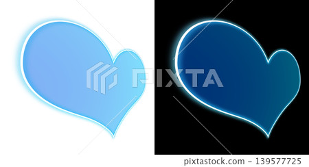 Neon Swish Heart Blue Transparent Black Background Neon Swish Heart Blue Transparent Black Background 139577725