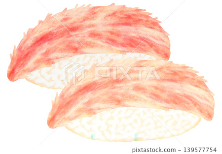 Illustration of two crab sushi 139577754