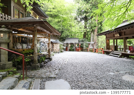 A view of the grounds of Kifune Shrine in Sakyo Ward, Kyoto City. A view of the grounds of Kifune Shrine in Sakyo Ward, Kyoto City. 139577771
