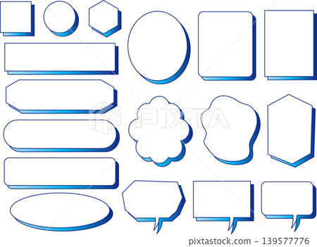 Speech bubbles, illustrations, vectors, dialogue, sets, speech bubbles, materials, icons, frames, variations 139577776