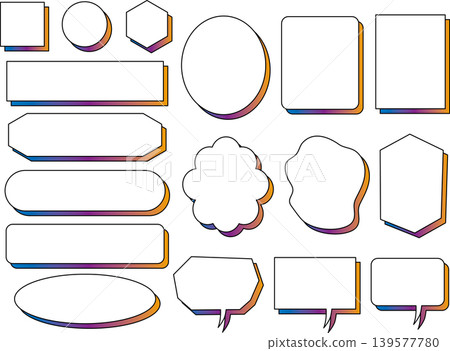 Speech bubbles, illustrations, vectors, dialogue, sets, speech bubbles, materials, icons, frames, variations 139577780