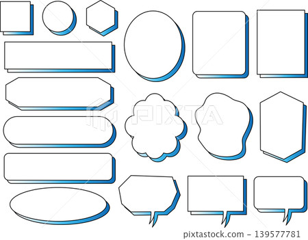 Speech bubbles, illustrations, vectors, dialogue, sets, speech bubbles, materials, icons, frames, variations 139577781