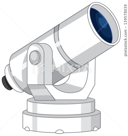 Modern White Astronomical Telescope Vector Illustration on White Background Modern White Astronomical Telescope Vector Illustration on White Background 139578039