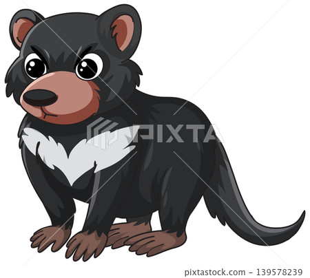 Cute Cartoon Tasmanian Devil Vector Illustration Isolated on White Background Cute Cartoon Tasmanian Devil Vector Illustration Isolated on White Background 139578239