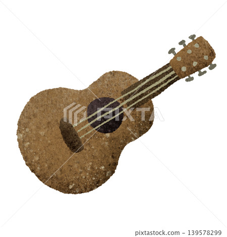Cute hand-drawn guitar illustration material Cute hand-drawn guitar illustration material 139578299