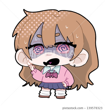 Illustration of a miniature female student 139578323