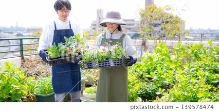 園藝、日式、情侶、陽台、親子 139578474