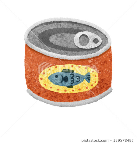 罐頭食品的可愛手繪插圖 罐頭食品的可愛手繪插圖 139578495