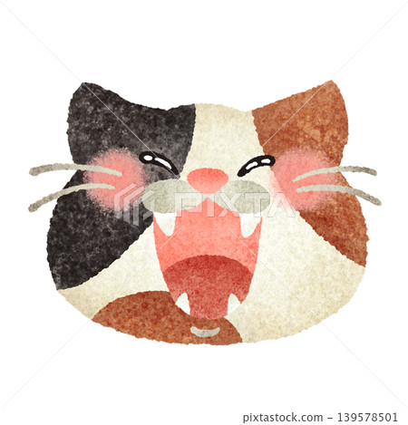 Cute cat hand drawn illustration material 139578501