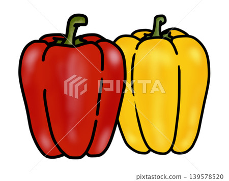 紅色和黃色辣椒粉 紅色和黃色辣椒粉 139578520