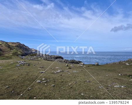 Rocky Coastal Landscape Under Blue Sky Rocky Coastal Landscape Under Blue Sky 139579224