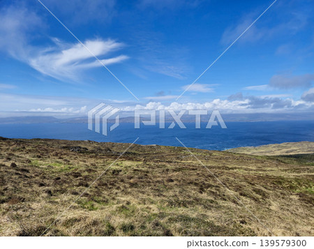 Coastal Landscape with Blue Sea and Cloudy Sky Coastal Landscape with Blue Sea and Cloudy Sky 139579300