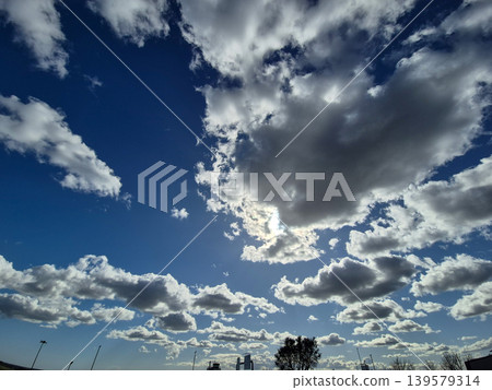 Dramatic Cloudy Sky Over Open Landscape Dramatic Cloudy Sky Over Open Landscape 139579314