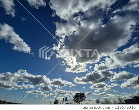 Dramatic cloudscape over open sky and horizon Dramatic cloudscape over open sky and horizon 139579316