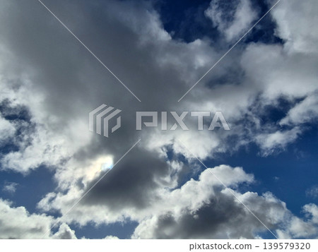 Dramatic cloudy sky with patches of blue Dramatic cloudy sky with patches of blue 139579320