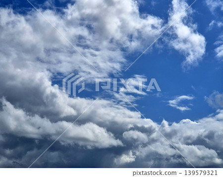 Dramatic cloudy blue sky with open space Dramatic cloudy blue sky with open space 139579321