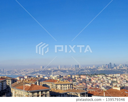 Panoramic city skyline with bridge and rooftops 139579346
