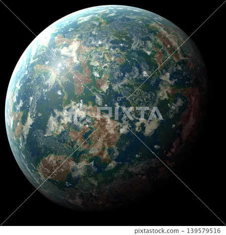 Panoramic view of colorful planet. High resolution photo filter. Panoramic view of colorful planet. High resolution photo filter. 139579516