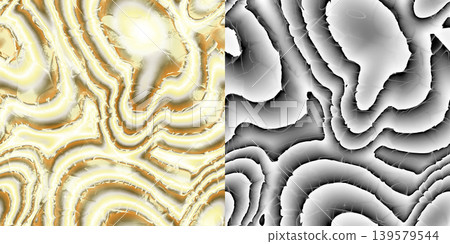 Seamless pattern of stacked gold wall. Metallic texture via an alpha channel. Seamless pattern of stacked gold wall. Metallic texture via an alpha channel. 139579544