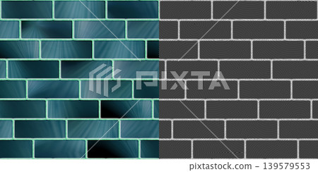Seamless pattern of stacked metal wall. Metallic texture via an alpha channel. Seamless pattern of stacked metal wall. Metallic texture via an alpha channel. 139579553