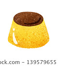 Cute hand-drawn illustration of pudding Cute hand-drawn illustration of pudding 139579655
