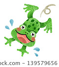 Cute hand-drawn frog illustration material Cute hand-drawn frog illustration material 139579656