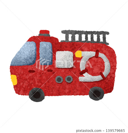 Cute hand-drawn illustration of a fire truck 139579665