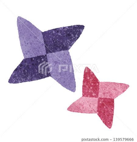 Cute hand-drawn illustration of a shuriken Cute hand-drawn illustration of a shuriken 139579666