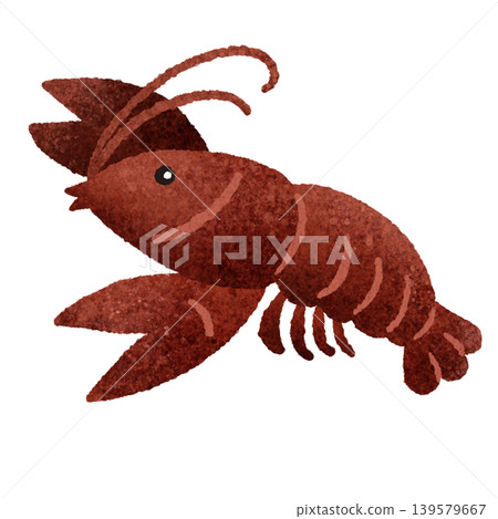 Cute crayfish hand-drawn illustration material Cute crayfish hand-drawn illustration material 139579667