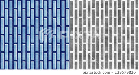 Seamless pattern of stacked metal wall. Metallic texture via an alpha channel. Seamless pattern of stacked metal wall. Metallic texture via an alpha channel. 139579820