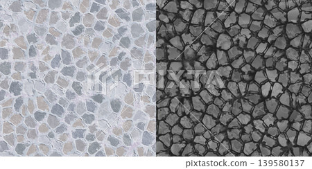 Seamless pattern of granite outdoor tiled. Stone texture via an alpha channel. Seamless pattern of granite outdoor tiled. Stone texture via an alpha channel. 139580137