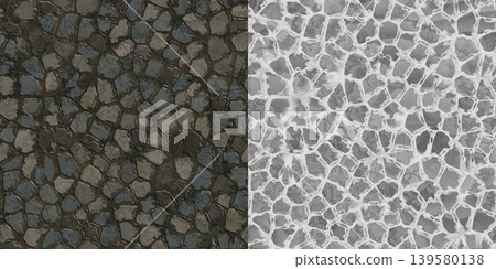 Seamless pattern of granite outdoor tiled. Stone texture via an alpha channel. Seamless pattern of granite outdoor tiled. Stone texture via an alpha channel. 139580138