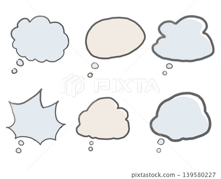 I'm thinking about a set of hand-drawn style speech bubble materials. I'm thinking about a set of hand-drawn style speech bubble materials. 139580227